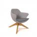 Figaro medium back chair with solid wooden base - elapse grey seat with late grey back