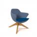 Figaro medium back chair with solid wooden base - maturity blue seat with range blue back