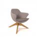 Figaro medium back chair with solid wooden base - present grey seat with forecast grey back