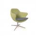 Figaro medium back chair with aluminium 4 star base - elapse grey seat with endurance green back