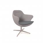 Figaro medium back chair with aluminium 4 star base - elapse grey seat with late grey back FIGM-02-EG-LG