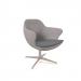 Figaro medium back chair with aluminium 4 star base - elapse grey seat with late grey back