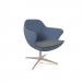 Figaro medium back chair with aluminium 4 star base - elapse grey seat with range blue back