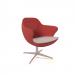 Figaro medium back chair with aluminium 4 star base - forecast grey seat with extent red back
