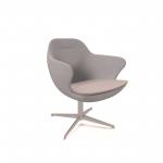 Figaro medium back chair with aluminium 4 star base - forecast grey seat with late grey back FIGM-02-FG-LG