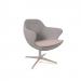 Figaro medium back chair with aluminium 4 star base - forecast grey seat with late grey back