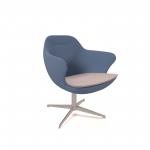 Figaro medium back chair with aluminium 4 star base - forecast grey seat with range blue back FIGM-02-FG-RB