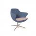 Figaro medium back chair with aluminium 4 star base - forecast grey seat with range blue back