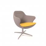 Figaro medium back chair with aluminium 4 star base - lifetime yellow seat with forecast grey back FIGM-02-LY-FG