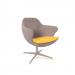 Figaro medium back chair with aluminium 4 star base - lifetime yellow seat with forecast grey back