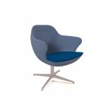 Figaro medium back chair with aluminium 4 star base - maturity blue seat with range blue back FIGM-02-MB-RB