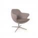 Figaro medium back chair with aluminium 4 star base - present grey seat with forecast grey back