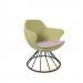 Figaro medium back chair with black spiral base - forecast grey seat with endurance green back