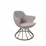 Figaro medium back chair with black spiral base - forecast grey seat with late grey back FIGM-06-FG-LG