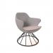 Figaro medium back chair with black spiral base - forecast grey seat with late grey back