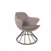 Figaro medium back chair with black spiral base - present grey seat with forecast grey back