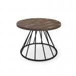 Figaro coffee table with black spiral base - made to order FIGT-06