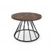 Figaro coffee table with black spiral base - made to order FIGT-06