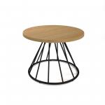Figaro coffee table with black spiral base - made to order FIGT-06