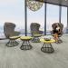 Figaro coffee table with black spiral base - kendal oak FIGT-06-KO