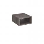 Flux modular storage single wooden cubby shelf - grey oak FL-CS1-GO