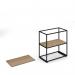 Flux modular storage double wooden inner shelf - kendal oak FL-IS2-KO