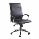 Florence high back executive chair - black leather faced FLO300T1