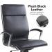 Florence high back executive chair - black leather faced FLO300T1