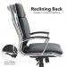 Florence high back executive chair - black leather faced FLO300T1