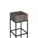 Flux modular storage single wooden planter box - grey oak