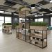 Flux modular storage single wooden planter box with plants - kendal oak