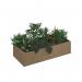 Flux modular storage double wooden planter box with plants - kendal oak FL-PLP2-KO