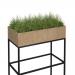 Flux modular storage double wooden planter box with plants - kendal oak