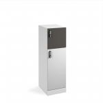 Flux 1300mm high lockers with two doors (larger lower door) - RFID lock FLS13-2L-RL
