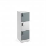 Flux 1300mm high lockers with three doors - digital lock FLS13-3D-DL