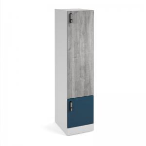 Flux 1700mm high lockers with two doors larger upper door - RFID lock