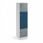 Flux 1700mm high lockers with three doors (larger middle door) - cam lock FLS17-3M-CL