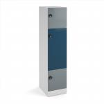 Flux 1700mm high lockers with three doors (larger middle door) - mechanical lock FLS17-3M-ML