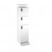 Flux top and plinth finishing panels for single locker units 400mm wide - white FLS-TP04-WH