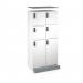 Flux top and plinth finishing panels for double locker units 800mm wide - smoke blue FLS-TP08-SM