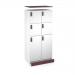 Flux top and plinth finishing panels for double locker units 800mm wide - wine red FLS-TP08-WR