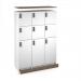 Flux top and plinth finishing panels for triple locker units 1200mm wide - barcelona walnut FLS-TP12-BW