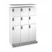 Flux top and plinth finishing panels for triple locker units 1200mm wide - grey oak FLS-TP12-GO