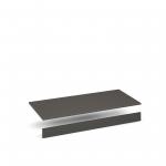 Flux top and plinth finishing panels for triple locker units 1200mm wide - onyx grey FLS-TP12-OG