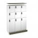 Flux top and plinth finishing panels for triple locker units 1200mm wide - olive green FLS-TP12-OL