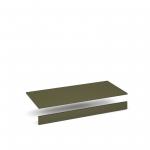 Flux top and plinth finishing panels for triple locker units 1200mm wide - olive green FLS-TP12-OL