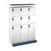 Flux top and plinth finishing panels for triple locker units 1200mm wide - sea blue FLS-TP12-SE