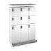 Flux top and plinth finishing panels for triple locker units 1200mm wide - smoke blue FLS-TP12-SM