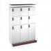 Flux top and plinth finishing panels for triple locker units 1200mm wide - wine red FLS-TP12-WR