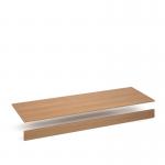 Flux top and plinth finishing panels for quadruple locker units 1600mm wide - beech FLS-TP16-B